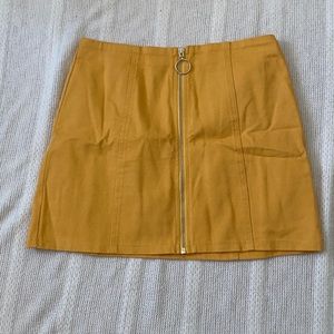 Yellow Zip Up skirt